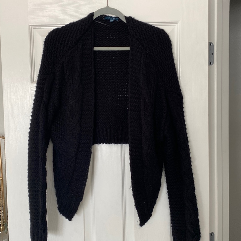 Beautiful Kirious black cardigan sweater. NWOT. Size L.